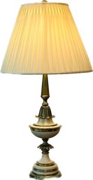 Tall Lamp With Distinctive Pleated Shade - 37 Inches Tall