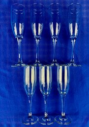 Set Of Glass Champagne Flutes