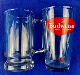 Beer Stein & Budweiser Glass