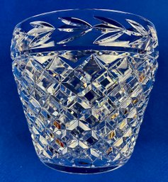 Vintage Waterford Crystal Ice Bucket - Heavy & Highly Etched - Signed On Base