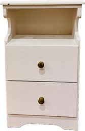 White Solid Wood Nightstand