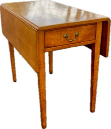 Maple Pembroke Table With Single Drawer