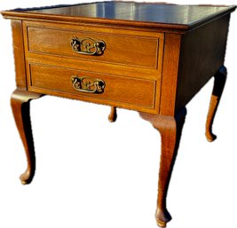 Chippendale Style Side Table. Two Drawer