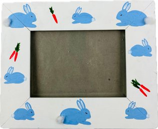 Adorable Wooden Bunny Picture Frame