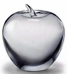 Tiffany & Co. Crystal Apple Paperweight - Watermark On Base 'Tiffany & Co'