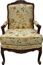 Louis XV Style Walnut Bergeres Arm Chairs, Circa 1950