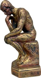 Vintage Rodin 'The Thinker' Chalkware Ceramic Statue