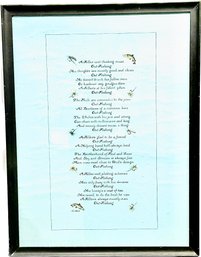 'Out Fishing' Poem-  Framed Print