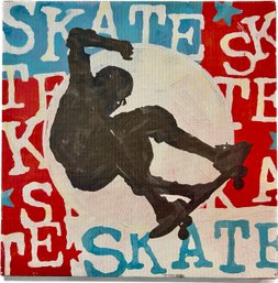 Skateboarder Canvas Wall Art -  Signed 'Oopsy Daisy Fine Art For Kids'