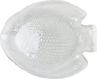 Glass Fish Platter - 15 Inch Wide X 12.25 High