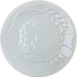 Porcelain Fish Plate - 9.5 Inches Diameter