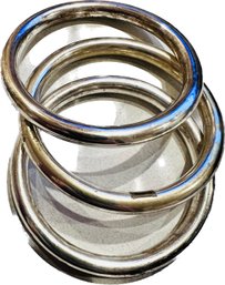 Set Of Three Matching Silver Tone Bangle Bracelets