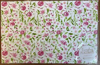 New! Never Used! Paper Placemats - Set Of 18 'Rosanne Beck' Floral Placemats - Paper - Signed RosanneBeck.com