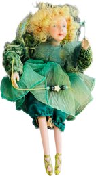 Winward Fairy Doll - Green With Blond Hair - 6.5 X 9.5 Inches