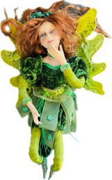Winward Fairy Doll - Green With Auburn Hair - 8 X 13 Inches