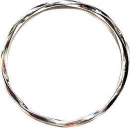 Sterling Silver Twist Bangle Bracelet - Signed '925'