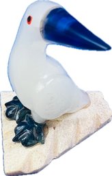 Agate Figurine - Galapagos Blue Footed Booby