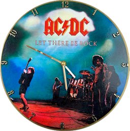 AC/DC Recycled Record Clock