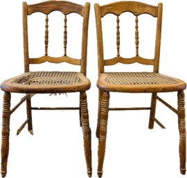 Vintage Spindle Cane Chairs