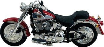 Maisto  1999 FLSTF Fat Boy Harley Davidson Motorcycle 1:18 DIE CAST & PLASTIC