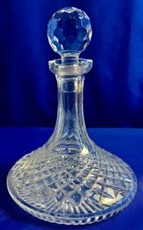 Waterford Ships Decanter - Signed Watermark On Base 'Waterford' - Alana Pattern