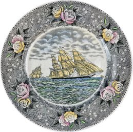 B. Altman Currier & Ives Plate - Signed 'Made Exclusively For B. Altman - Currier & Ives - Adams England