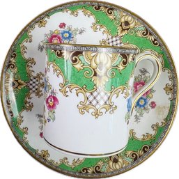 English Porcelain Cup & Saucer - Signed 'Shelley Fine Bone China - England - Sheraton'
