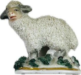 Antique German Staffordshire Sheep - Signed 'Germany'