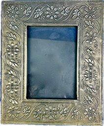 Silver Tone Frame - With Repousse Detailing - Appears Mexican