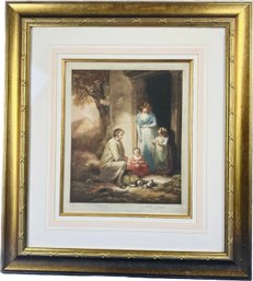 Hand Colored & Signed George Morland Engraving - French Matting & Detailed Framing - Hand Signed - Paper Seal