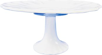 White Ceramic Pedestal Cake Plate