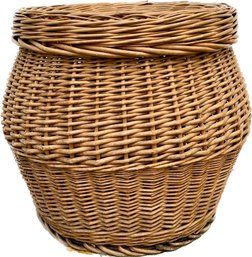 Wicker Basket With Lid