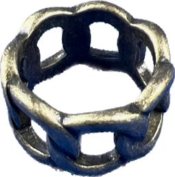 Brass-Tone Ring - Chain Link Design
