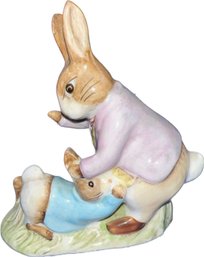 'Mr. Benjamin Bunny & Peter' Beswick Porcelain Figure - Signed 'F Warne & Co Ltd Copyright 1975 - Beswick Eng'