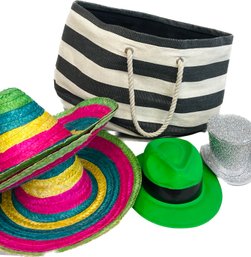 Beach Bag Filled With Fun Hats