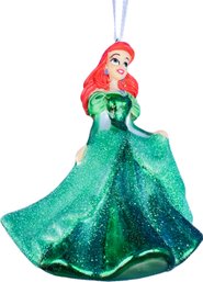 Disney Princess Little Mermaid Ariel Glass Christmas Ornament - Signed 'Disney'