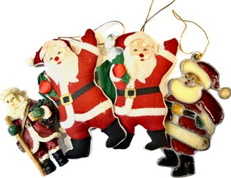 Collection Of Santa Christmas Ornaments