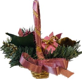 Floral Basket Christmas Ornament