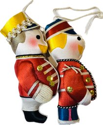Vintage Silk Fabric Puff Soldier Ornaments