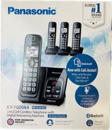 Panasonic KX-TGD564 Link2Cell Cordless Telephone With Digital Answering Machine