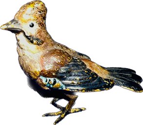 Vintage Vienna Bronze Cold Painted Bird - Signed 'Austria' & Hallmarked - Well Marked - Great Miniature Piece!