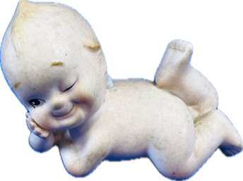 Collectible Vintage 'Kewpie Baby' Bisque Porcelain Figurine - Signed On Base