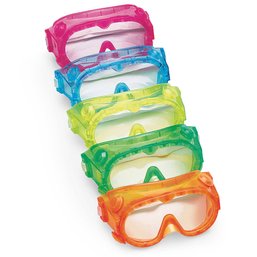 New! Never Used! Safety Goggles 5 Pack Assorted Colors