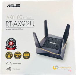 New! Asus AX 6100 Tri Band RT-AX92U - Wi-Fi6(802.11ax) Smart Wi-fi Router