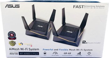 New! Asus AiMesh Wi-Fi System -AX6100-RT-AC92U 2pack