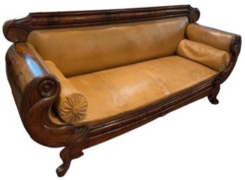 Outstanding Period Empire Crotch Mahogany Sofa - Remarkable Piece, Quality, & Detail- Incredible Workmanship