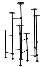 Extendable Wrought Iron 7 Pillar Candle Holder - Extends & Contracts To Your Desired Length - Great Design!