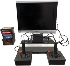 Atari 2600, 8 Games, Sharp Aquos 15 TV - Model: LC-15S5U