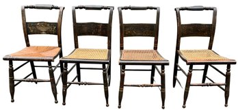 Vintage Painted Chairs - Possibly Hitchcock - Grain Painting And Still Life Artwork