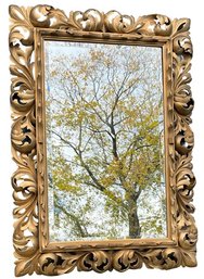 Antique Large Gold Mirror  - Open Cast Plaster Acanthus Leaf Design